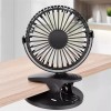 3 Speeds USB Rechargeable Mini Cooling Fan Clip On Desk