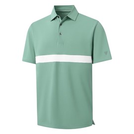 M MAELREG Golf Shirts for Men Dry Fit Short Sleeve Moisture Wicking Lightweight Casual Collared Mens Polo Shirts Beryl Green