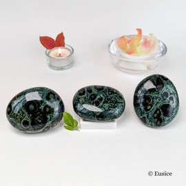 EUSICE - Kambamba Jasper Natural Stone, Healing Stone Crystal Calming & Serenity, 100% Handmade Pebbles, Jasper High Quality and Ethics for Wellness, Meditation and Collecting