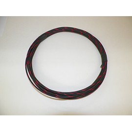 Black/Red Striped Automotive Copper Wire, GXL, 18 GA, AWG, Gauge. Truck, Motorcycle, RV. General Purpose. 5 DEFFERENT Lengths, Select Length Below (25 Foot Coil)