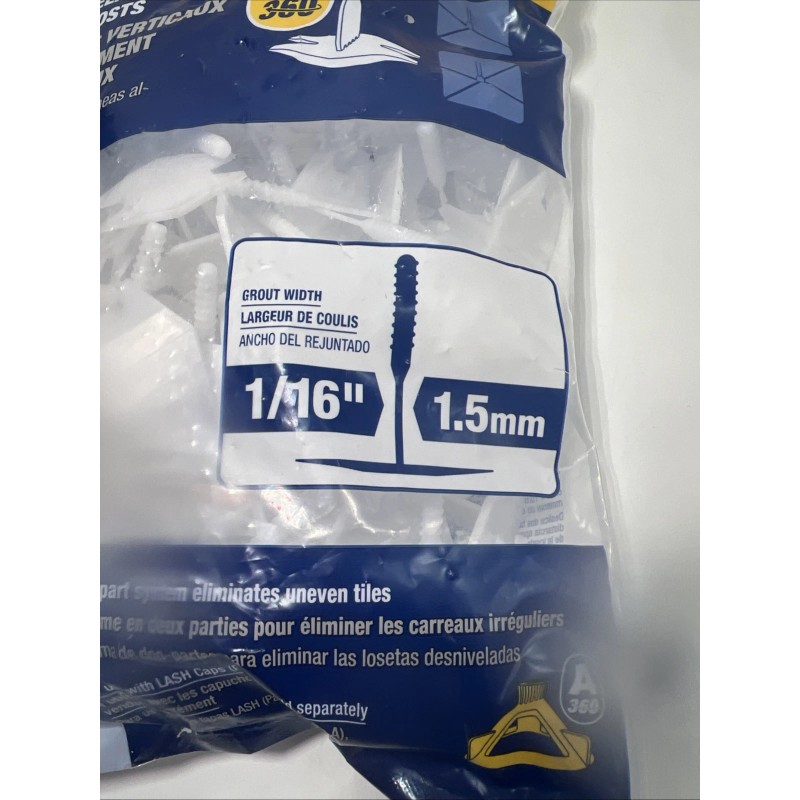 QEP LASH Tile Leveling System Project Pack, 1/16"/ 1.5mm -