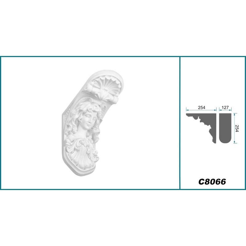 Stucco Console - Large Selection 254 x 254 mm Wall