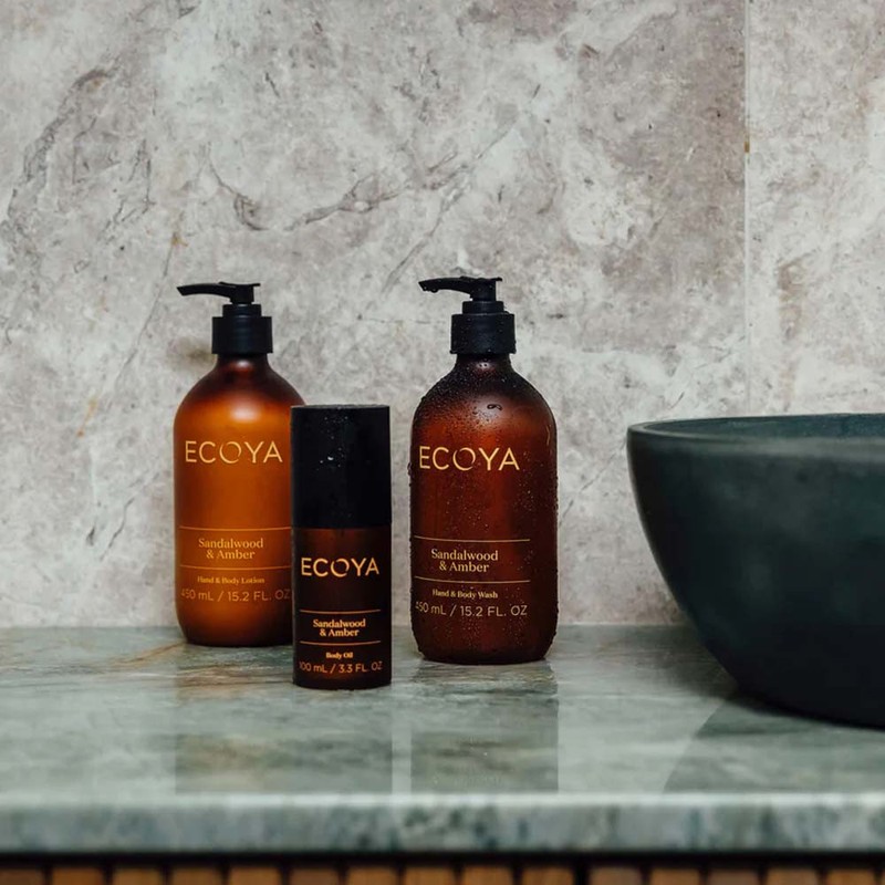 Ecoya-Sandalwood & Amber Hand & Body Wash 450ml