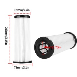 SaferCCTV F1 Vacuum Hepa Filter Compatible with Dirt Devil F1 Vacuum Filter 3JC0280000 2JC0280000 Compatiable with Featherlite, Jaguar, Bagless Extra Light, Scorpion (2pcs)