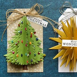 Cutting Dies for Card Making，Cutting Dies Cut Stencils for DIY Scrapbooking Photo Album Decorative Embossing Paper Dies for Card Making Templated+Cute Brooch Pin (Christmas Tree)