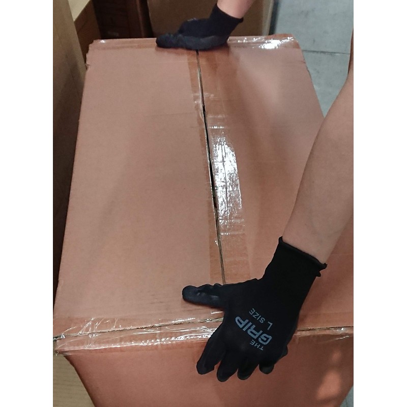 Everest 10 Pairs 13G Natural Rubber Back Gloves, Medium, Black