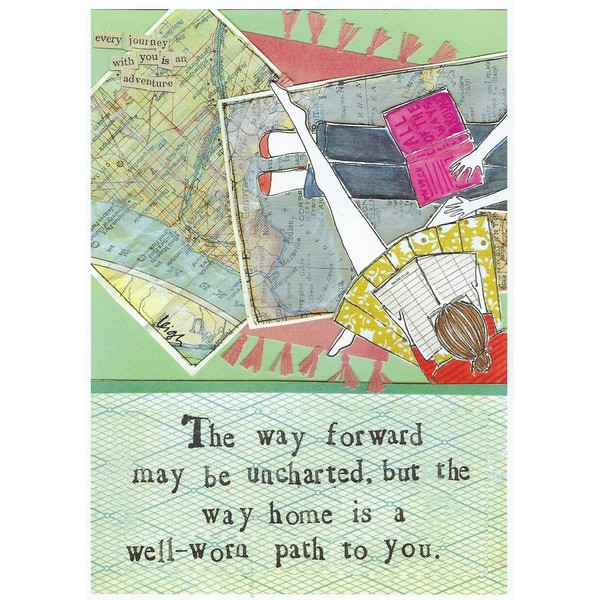 Curly Girl - Greeting Card- The way forward may be uncharted, but the way home is...