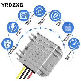 YRDZXG12V/24V to 5V10A 50W Buck Converter with Fuse Voltage Regulator Voltage Reducer Power Converter Waterproof Transformer Electric Power converters