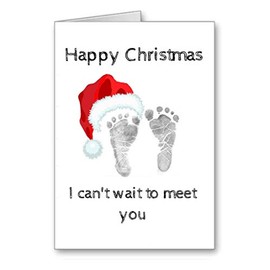 happy christmas i can't wait to meet you bump Card From Baby To Be (envelope included)