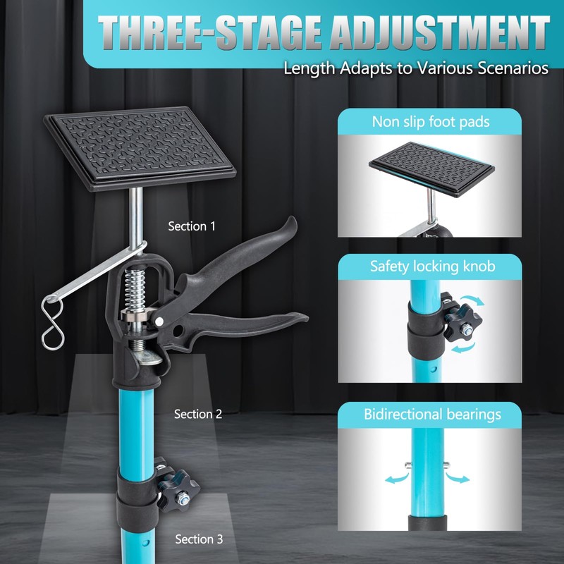Cabinet Jacks for Installing Cabinets, Construction Jack 45.2-115.2 in (132lbs)，Adjustable