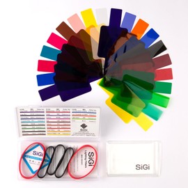SiGi SG201 20-Color 20 Pieces Camera Flash Speedlite Lighting Color Gel Filter Kit Combination Kits for Camera Flash Light Strobe Light Color Correction Filter Color Gels for Speedlights