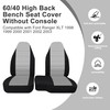 Fioqe 2PCS Front 60/40 Cloth High Back Bench Seat Cover