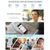 SOJOS Retro Round TR90 Blue Light Reading Glasses Womens Mens