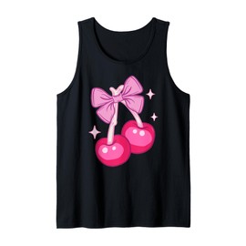 Coquette Bows With Cherries Cute Coquette Girl Cherry Girl Tank Top
