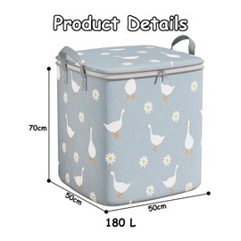 Taoluwin Closet Organizers, Large Storage Bags with Handles, Foldable Clothes Storage Bins for Seasonal Clothes, Blankets & Toys (180L)