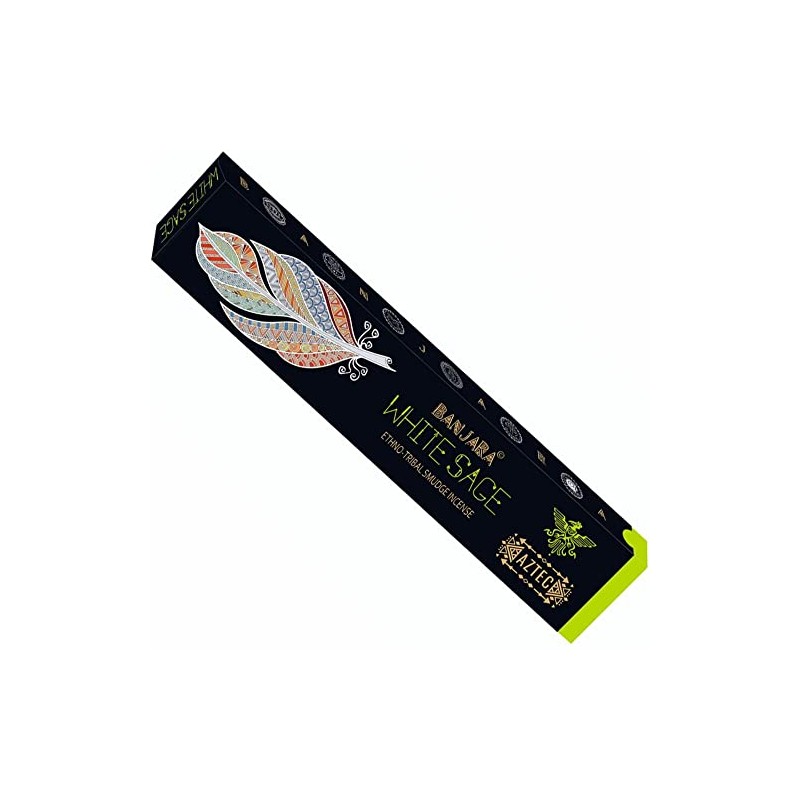 Banjara White Sage Ethno-Tribal Smudge Incense Sticks Meditation Agarbatti (12