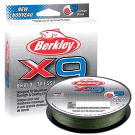 Berkley X9 Braided Cord, 6.4 kg, 164 yd, 150 m, Low-Vis Green