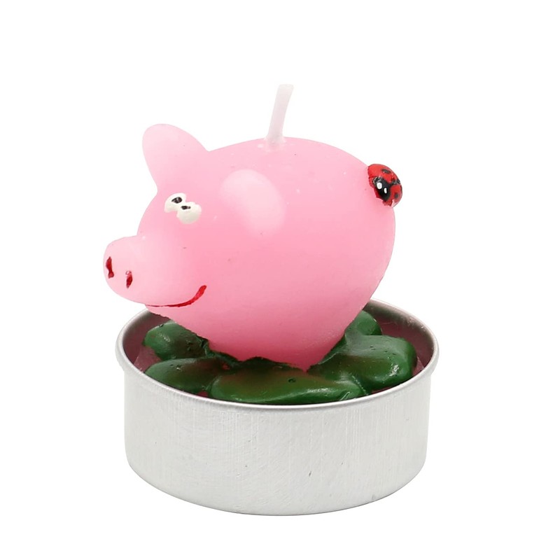 Dekohelden24 W-10016471 Lucky Pigs Tea Light Set of 6 Dimensions