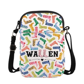 TOBGBE Singer Name Zipper Crossbody Bag Country Music Lover Gift Album Inspired Gift Song Gift Music Merchandise (CB, Wa Crossbody-PY1)