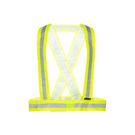 NORTHMON SAFETY Reflective Belt Strap, Adjustable Sash High Visibility Light Up Reflective Vest for Walking, Night Running Gear, Security, Parking - Yellow