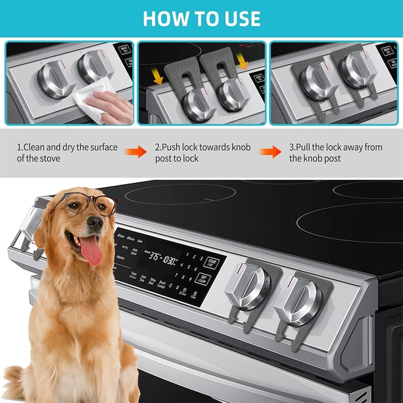 6 Safety Stove Knob Covers, Safety Silicone Protective Stove Knob