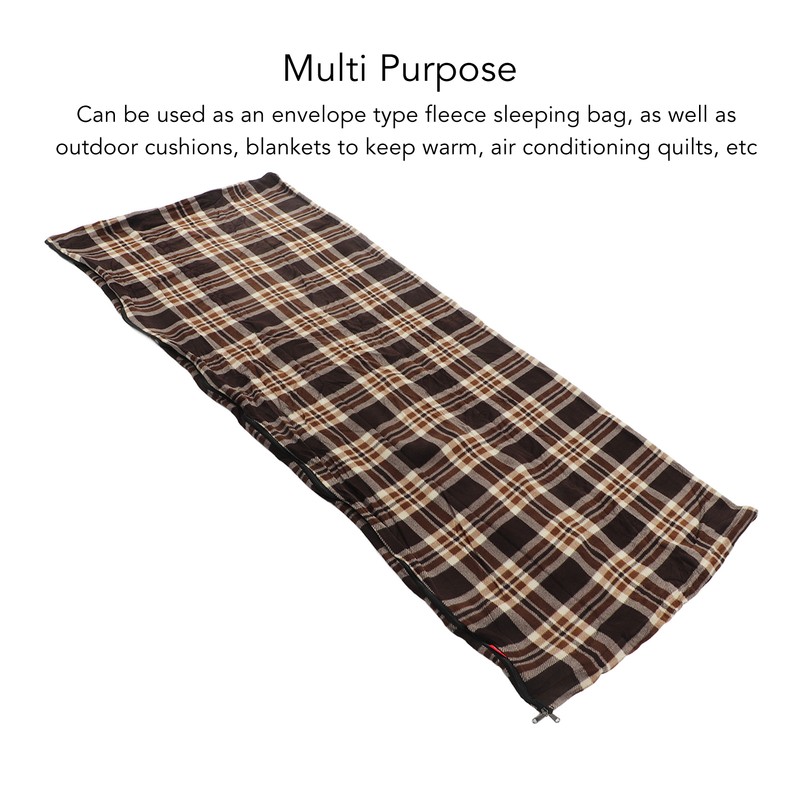 Fleece Sleeping Bag Portable Travel Warm Sleeping Bag for Adults