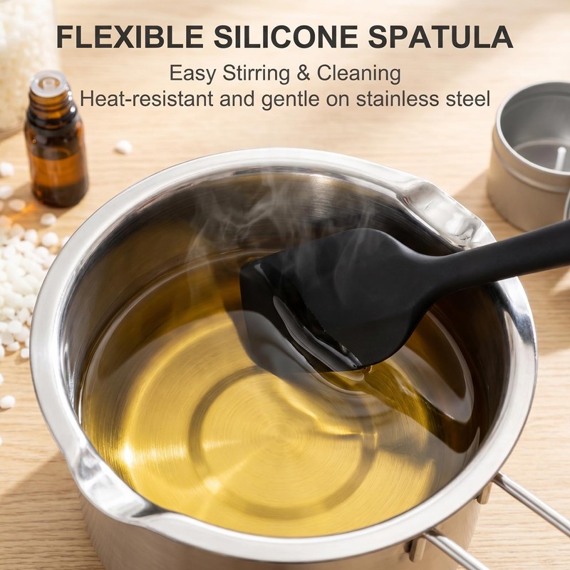 LumaCraft Double Boiler Pot for Melting Wax, Stainless Steel Candle