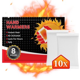 Flintronic 10 Pairs of Hand Warmers, Heat Pads, Hand Warmers for 12 Hours of Warm Hands, Finger Warmers Activated by Air, Ready to Use Pocket Warmers, Extra Warm Heat Pad, Hand Heat Pad