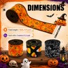 3 Rolls Halloween Printed Wired Ribbon for Gift Wrap Decor