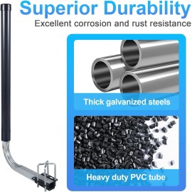 40in/48in/60in Boat Trailer Guides Height Adjustable Rustproof Galvanized Steel Poles Kits PVC Pipes U-boltsModel Number: Black