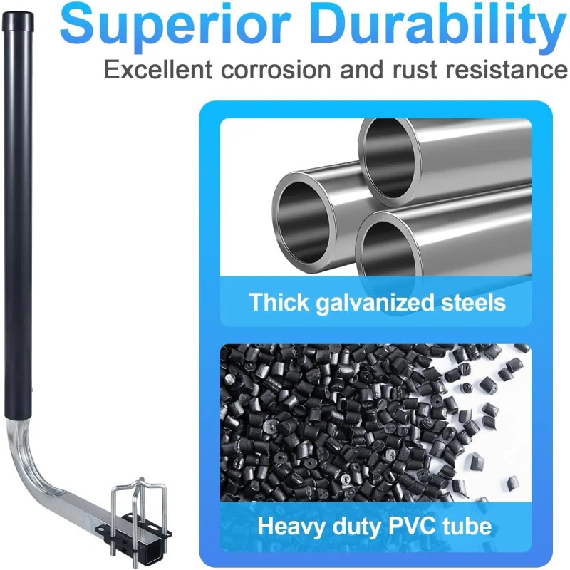 40in/48in/60in Boat Trailer Guides Height Adjustable Rustproof Galvanized Steel Poles