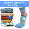 Sunvivid 5 Pairs of Toe Socks Women's Five Finger Socks