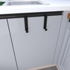 Qflushor Metal Over The Cabinet Door Hooks, 2 Pack, Matte