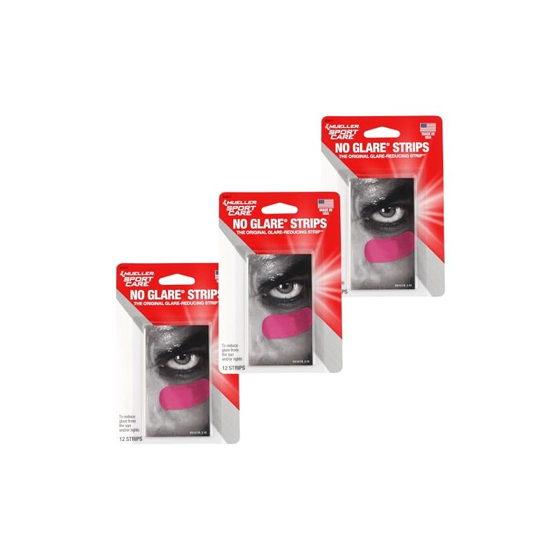 Mueller No Glare Strips, Solid Pink, No Logo, 36 Strips