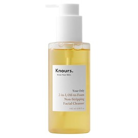 Knours. Korean 2-in-1 Makeup Remover | Oil-to-Foam Non-Stripping Cleanser | Jojoba + Honey | Non-Drying | 145ml/4.97oz