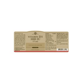 SOLGAR Solgar Vitamin D3 1000 IU (25 g) Softgels - Pack of 250 - Healthy Bones and Teeth - Supports Immunity and Muscle Function - Gluten Free