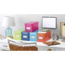 Whitmor 6754-373-5 Plastic CD Boxes Set of 5 Assorted Colors