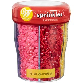 Wilton 6-Cell Rainbow Medley Sprinkles Mix with Turning Lid