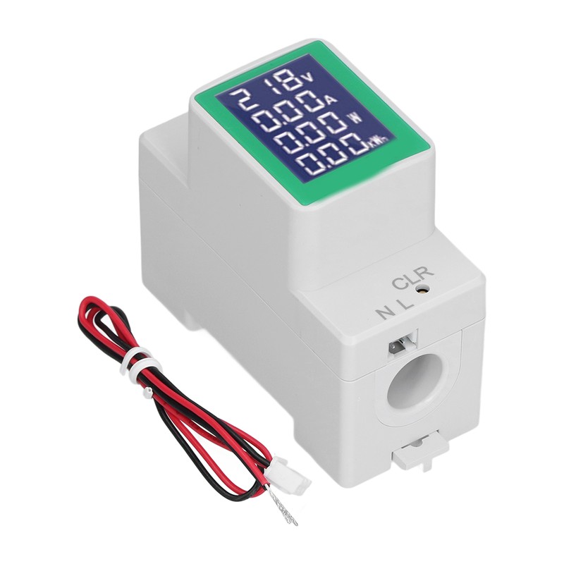 DIN Rail Meter Digital Voltmeter Ammeter Power Energy Monitor Multimeter