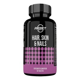 Reset Nutrition Hair, Skin & Nails Mejora Cabello Piel 60tab Sabor Sin sabor