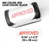 Self Inking Rubber Stamp, Refillable Red Ink Preinstalled - (9/16"