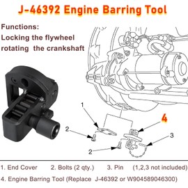 Camoo J-46392 Engine Barring Tool for Detroit Diesel DD13, DD15, DD16, MBE4000, MBE900 Alternative to W470589046300