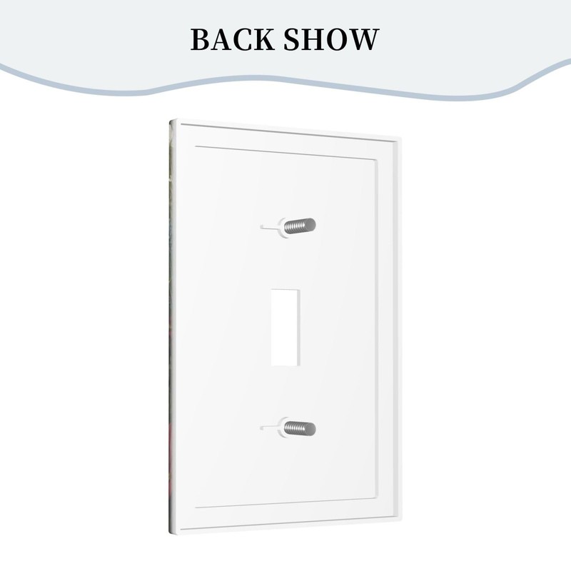 Decorative Art Light Switch Covers Cat in Blooms Single Toggle