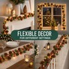 2M Christmas Garland with Lights Pine Berry Decoration for Indoor
