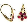 Children's Earrings Flower Pink Zirconia Purple Gold 333 Flowers 8