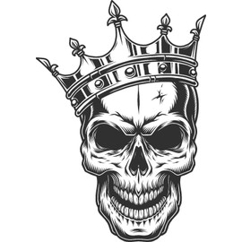 Vinyl Stickers Crown Skull Premium Quality Decals Indoor/Outdoor Use for Car Bumper Vehicle Laptop Window & Any Surfaces