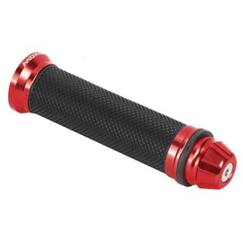 Qiilu Motorcycle CNC Aluminium Rubber Handlebar Grips for 7/8 Inch Handlebar Bicycle (Red)