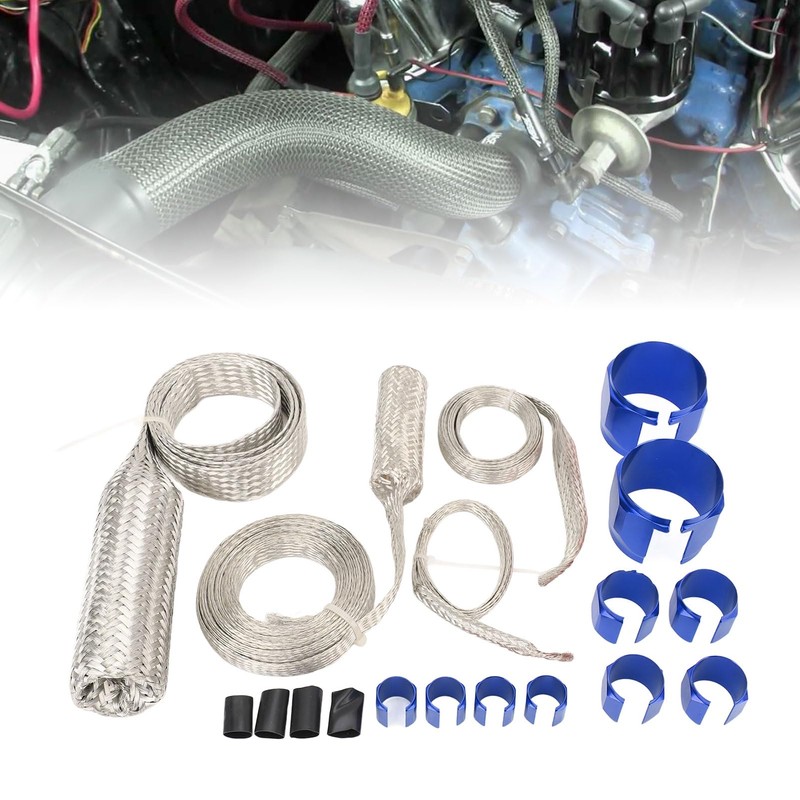 Stainless Steel Dress Up Hose Cover Kit Universal Radiator Hose