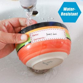 400pcs Removable Freezer Labels, 1 x 3 Inch Food Storage Stickers, Refrigerator Freezer Paper Label Easy Clean Leaves No Residue, 2 Color Food Labels Roll