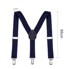 Butyeak Children's Braces Bow Tie Sets, Braces Bow Tie Set, Y-Shape Adjustable Braces, Adjustable Bow Tie and Braces in Set for Boys and Girls, 1pc-navy blue